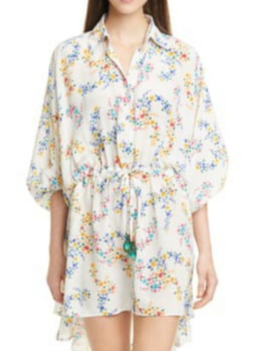 All Things Mochi White Floral Dress Size XS New